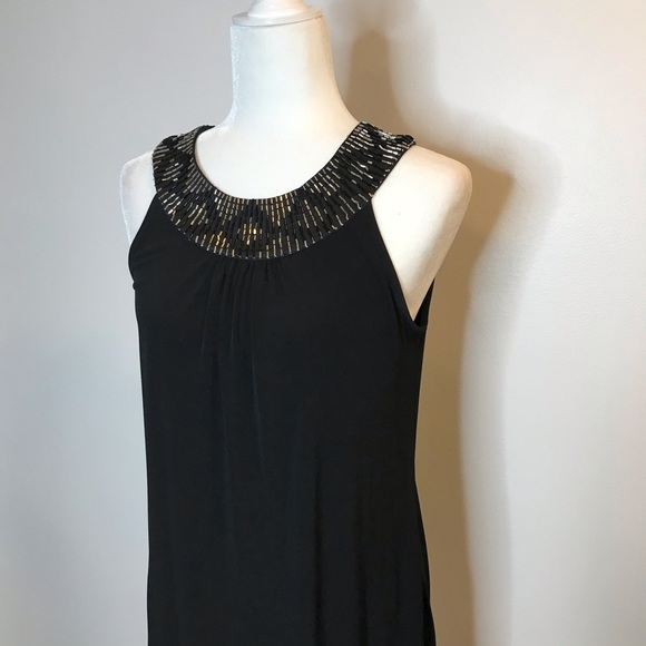 Express Beaded Little Black Mini Dress Small S - Picture 2 of 8